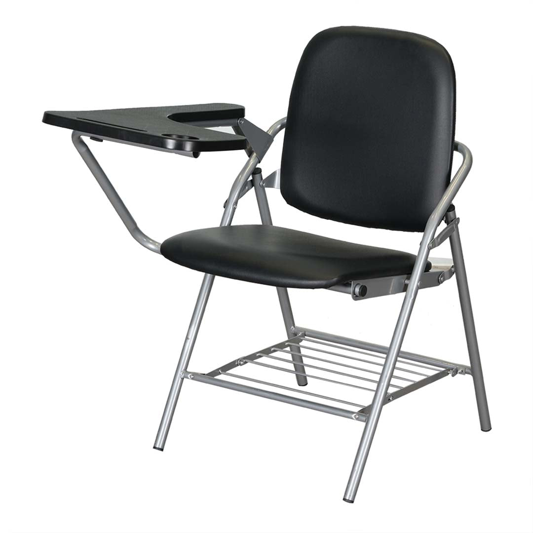 Foldable Student Chair with Metal Frame And Legs - Black-GCC Home Center