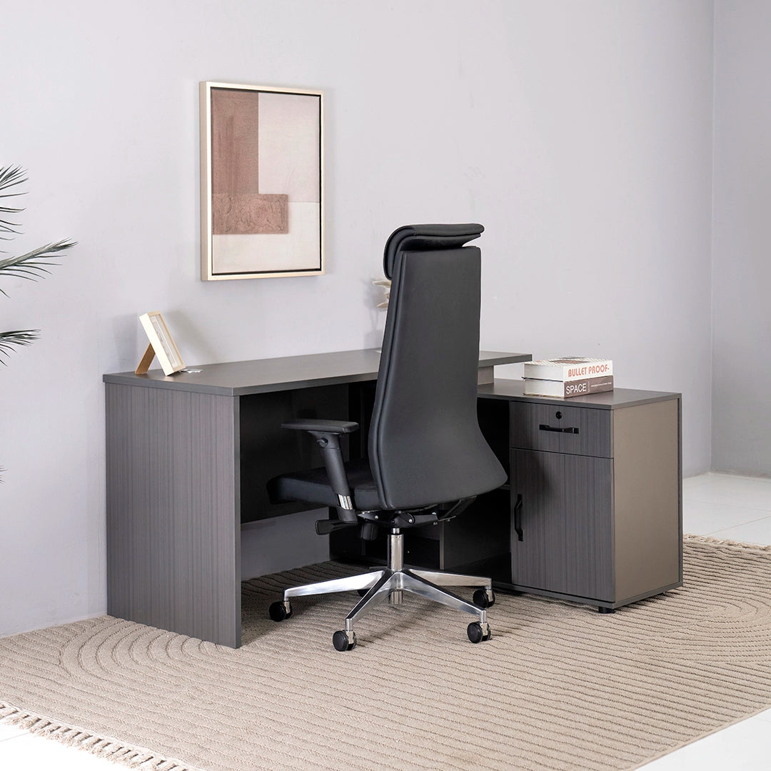 Modern Premium quality Office Table - Dark Oak