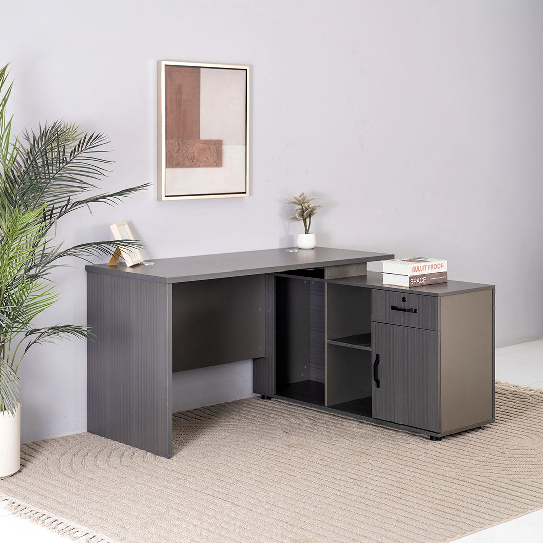 Modern Premium quality Office Table - Dark Oak