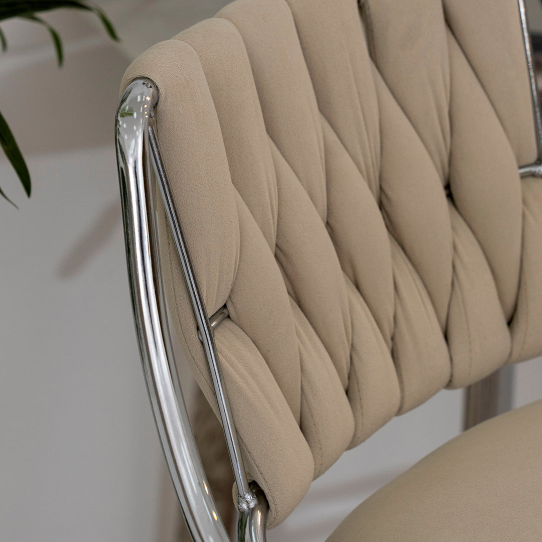 Velvet Fabric Bar Chair