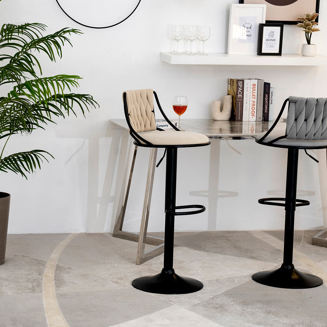 Bar Chair – Modern Velvet Bar Stool