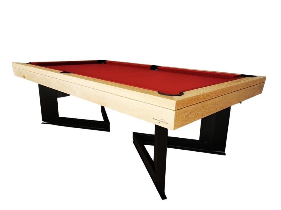 Break US Pool Table | Solid Natural Oak 2 with Metallic Legs Black Finish – 8ft