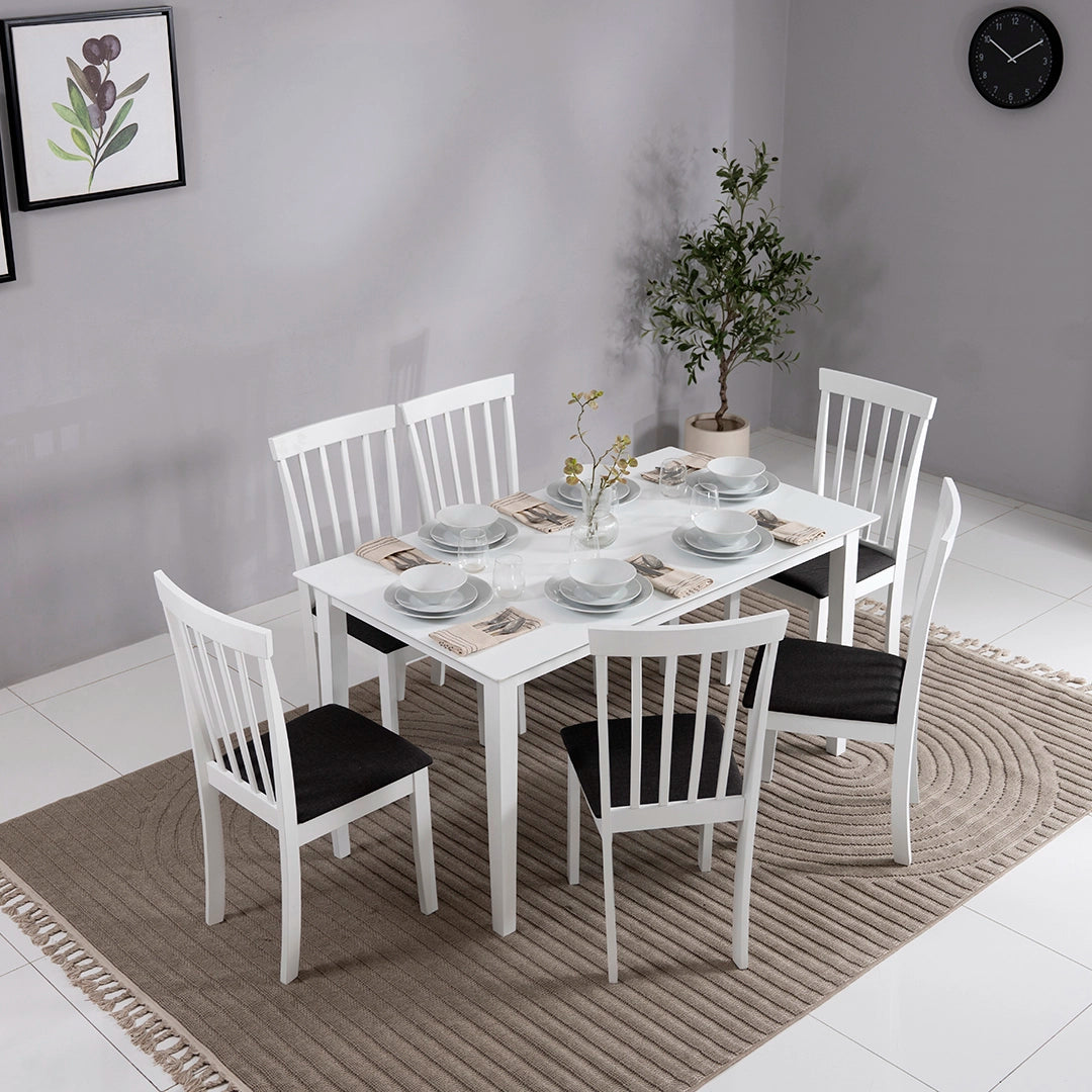 Solid Wood 6-Seater Dining Set