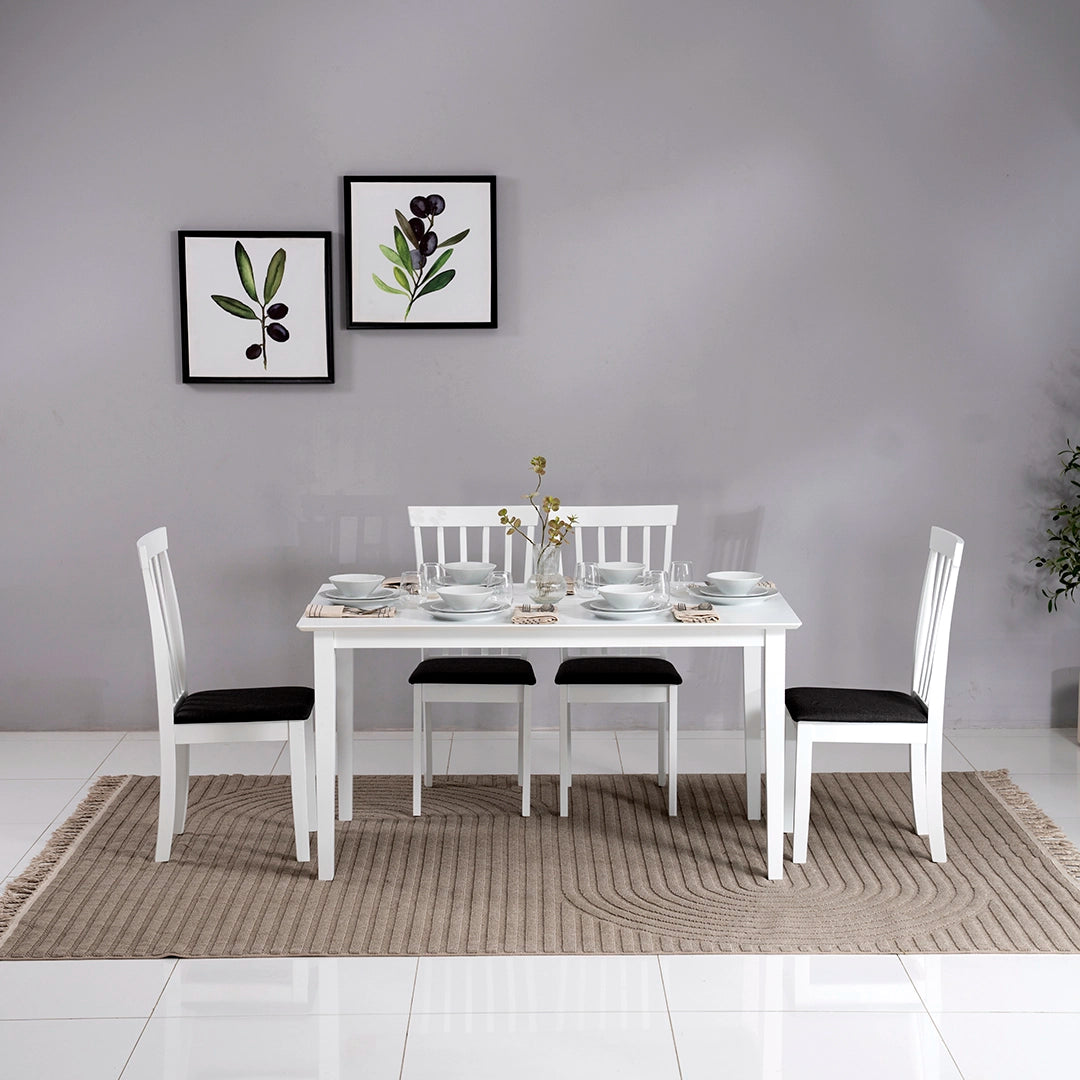 Solid Wood 6-Seater Dining Set