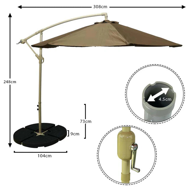 Cantilever Patio Hanging Umbrella