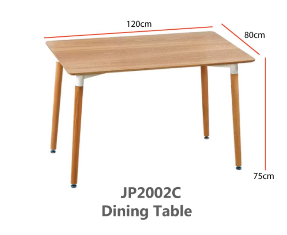 Solid Wood Dining Table (120x80x75 cm), European-Style