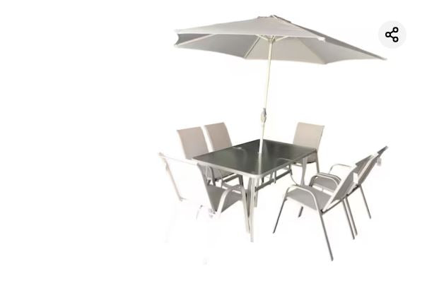 Patio Set, 6-Person Outdoor Furniture Set with Table & Chairs | Weather-Resistant & Stylish Design