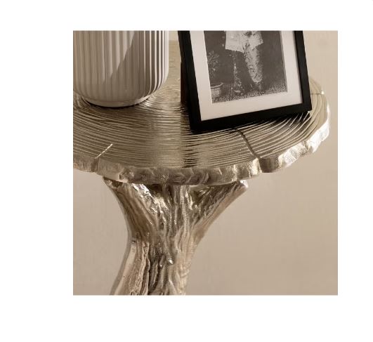 Trunk Accent Table – Silver | Modern Metal Storage Accent Table