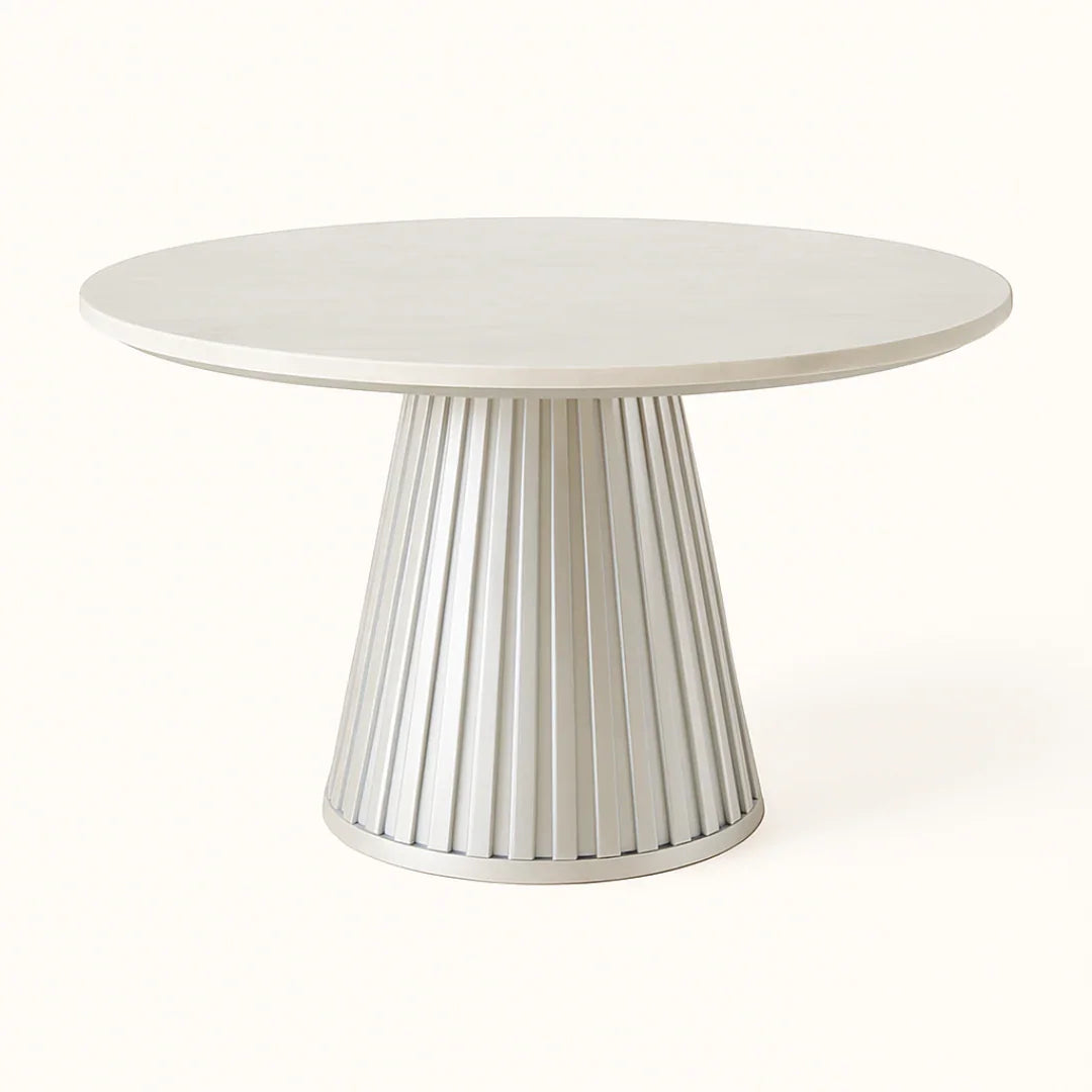 Celesta Modern Luxury Flute Design Round Dining Table