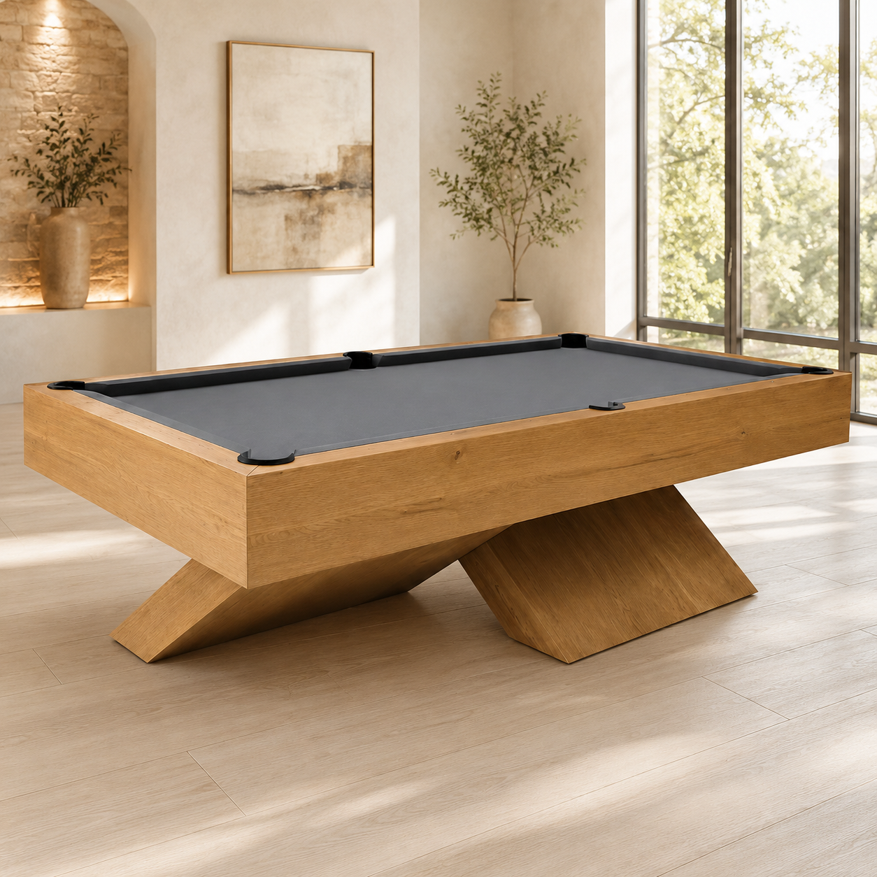 X Avant 8ft Modern Wooden Billiard Table with Slate Bed – Premium Pool Table for Home & Game Room