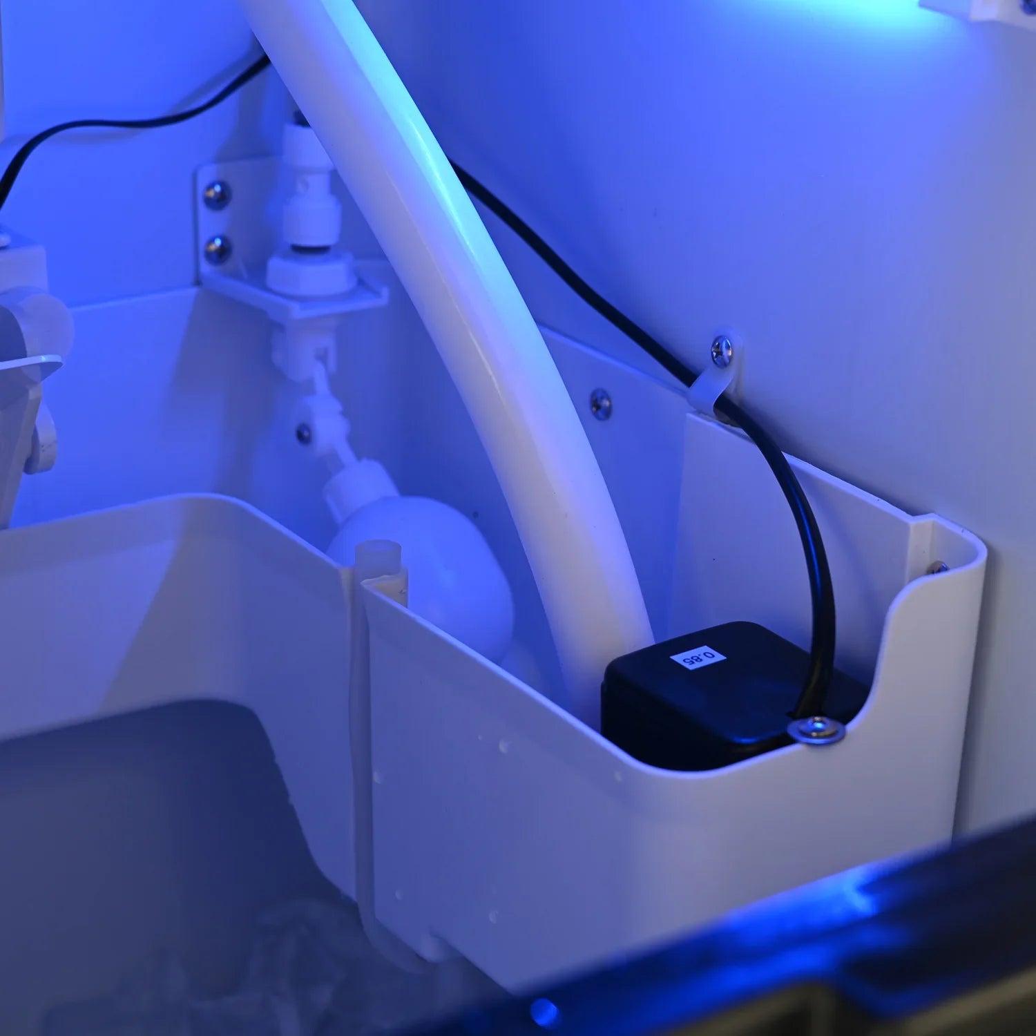 Integrated Ice Maker Machine, 100-110KGS/24H Stainless Steel Under Counter ice Machine with 15KGS Ice Storage Capacity, Freestanding Ice Maker