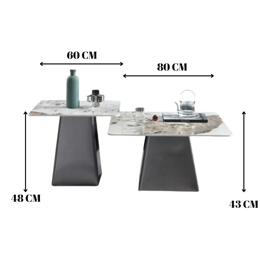 Elegant Modern Nesting Coffee Table Set (Pack of 2)