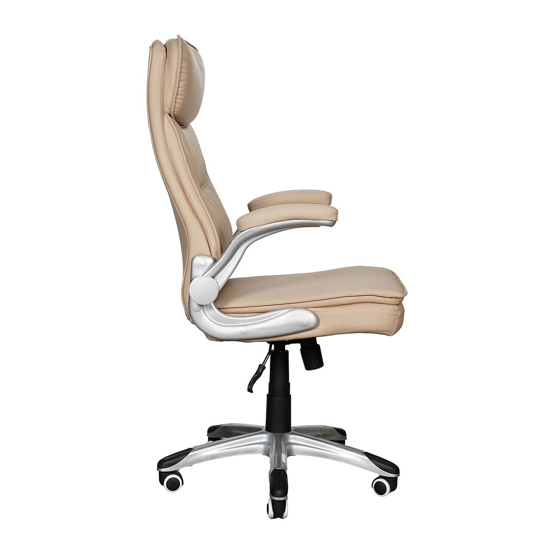 PU leather High Back Office Chair With Height Adjustable-GCC Home Center