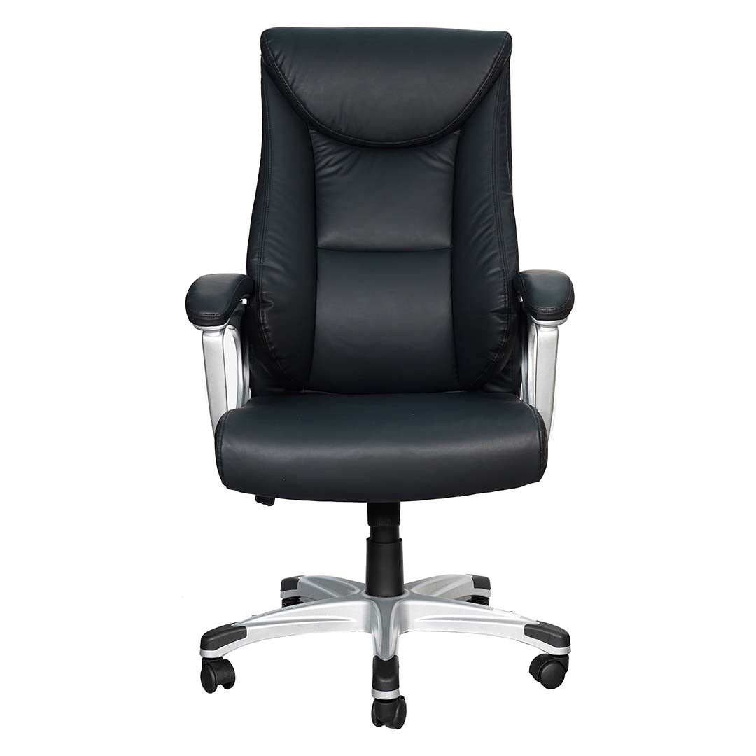 PU leather High Back Office Chair With Height Adjustable and Swivel Wheels-GCC Home Center
