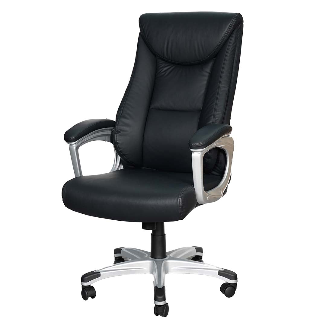 PU leather High Back Office Chair With Height Adjustable and Swivel Wheels-GCC Home Center