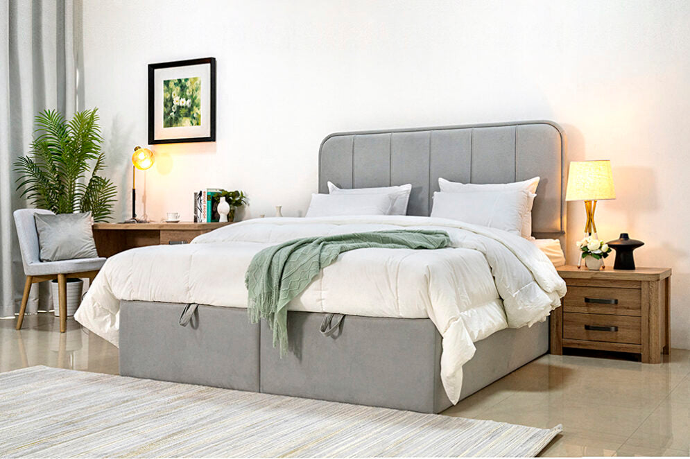 Hydraulic Lift-Up Storage Bed