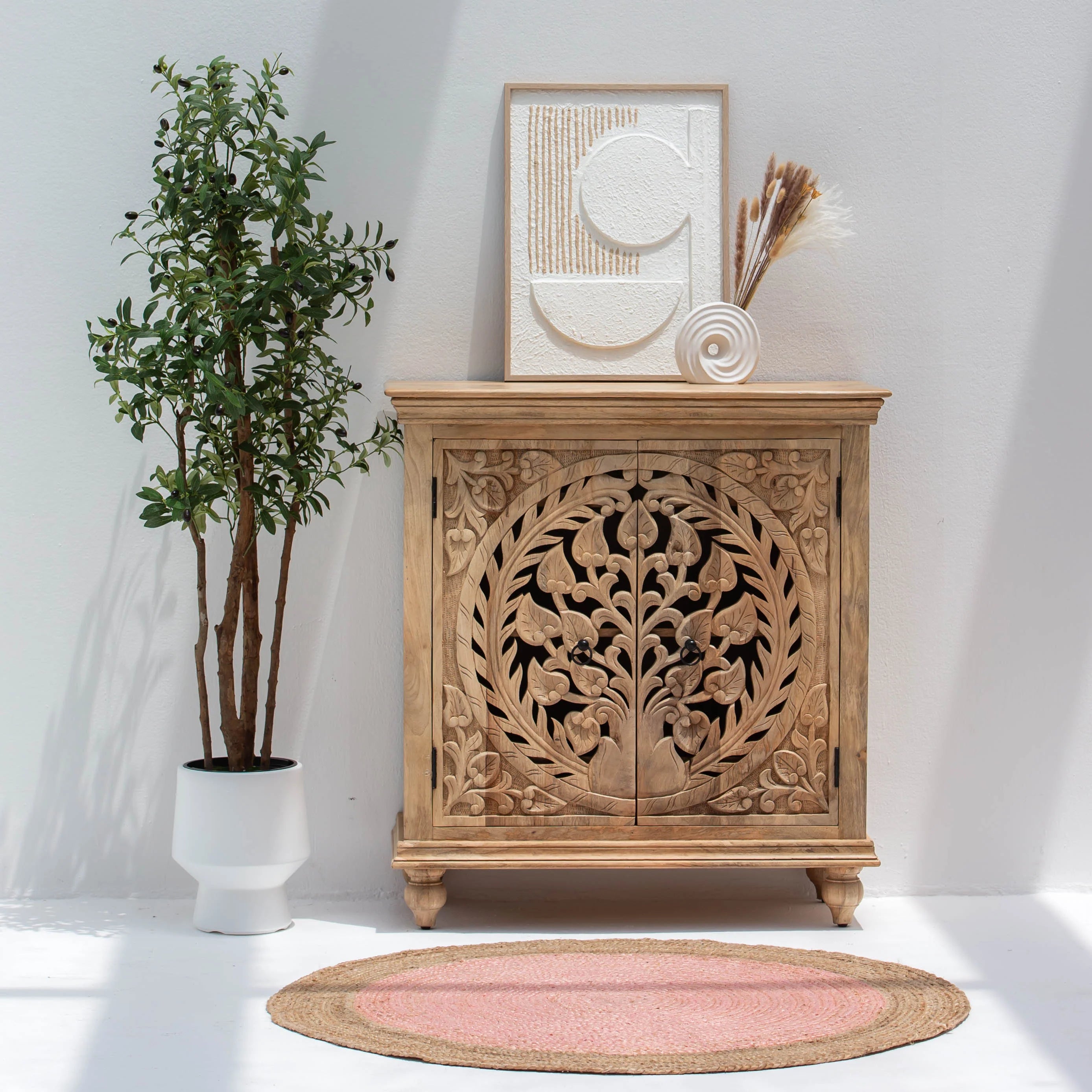 Premium Mango Wood Two Door Sideboard