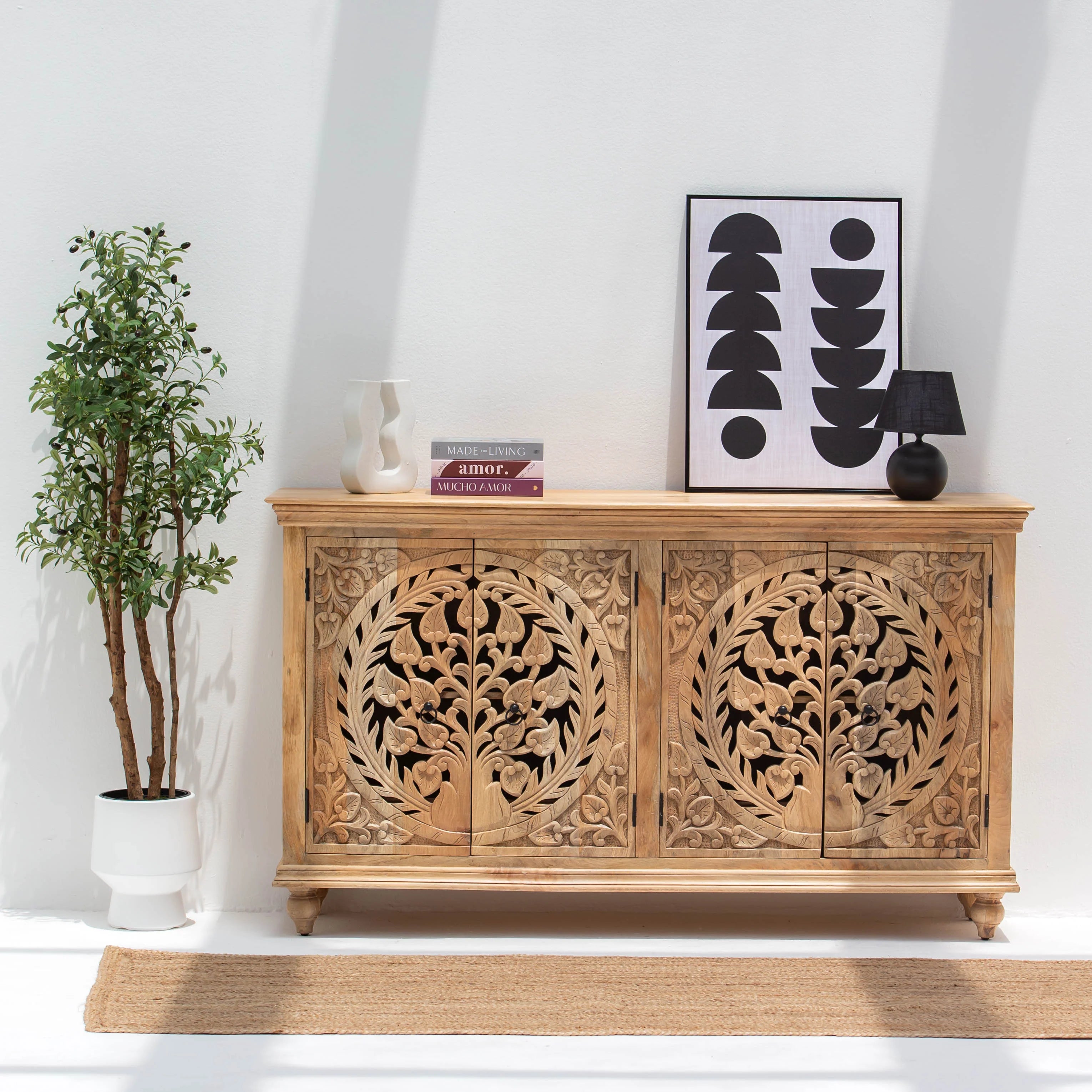Premium Mango Wood Two Door Sideboard