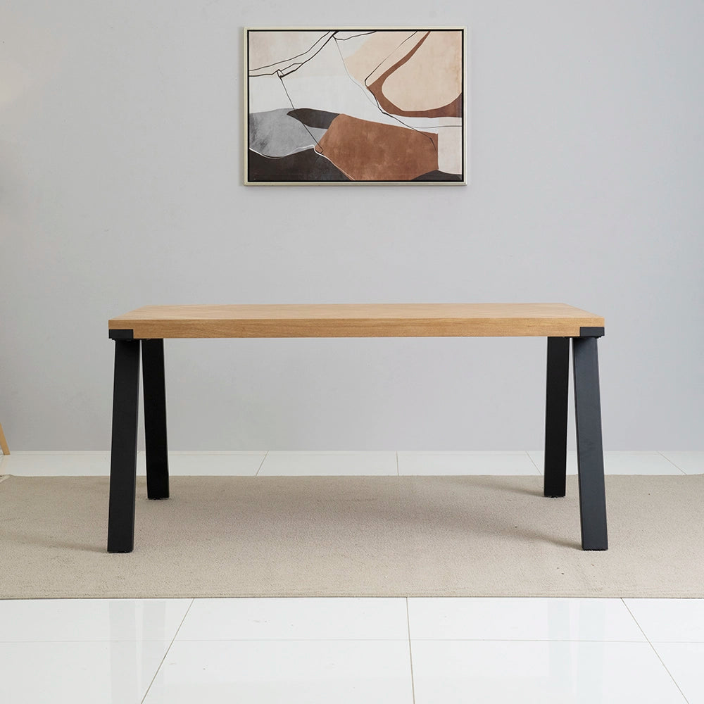 Elegant 6-Seater Dining Set – Oak & Beige