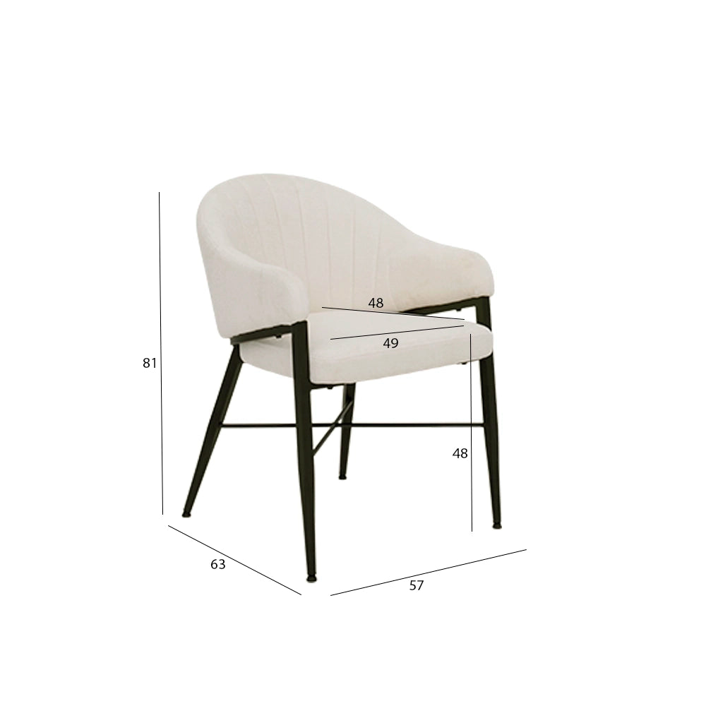 Elegant 6-Seater Dining Set – Oak & Beige