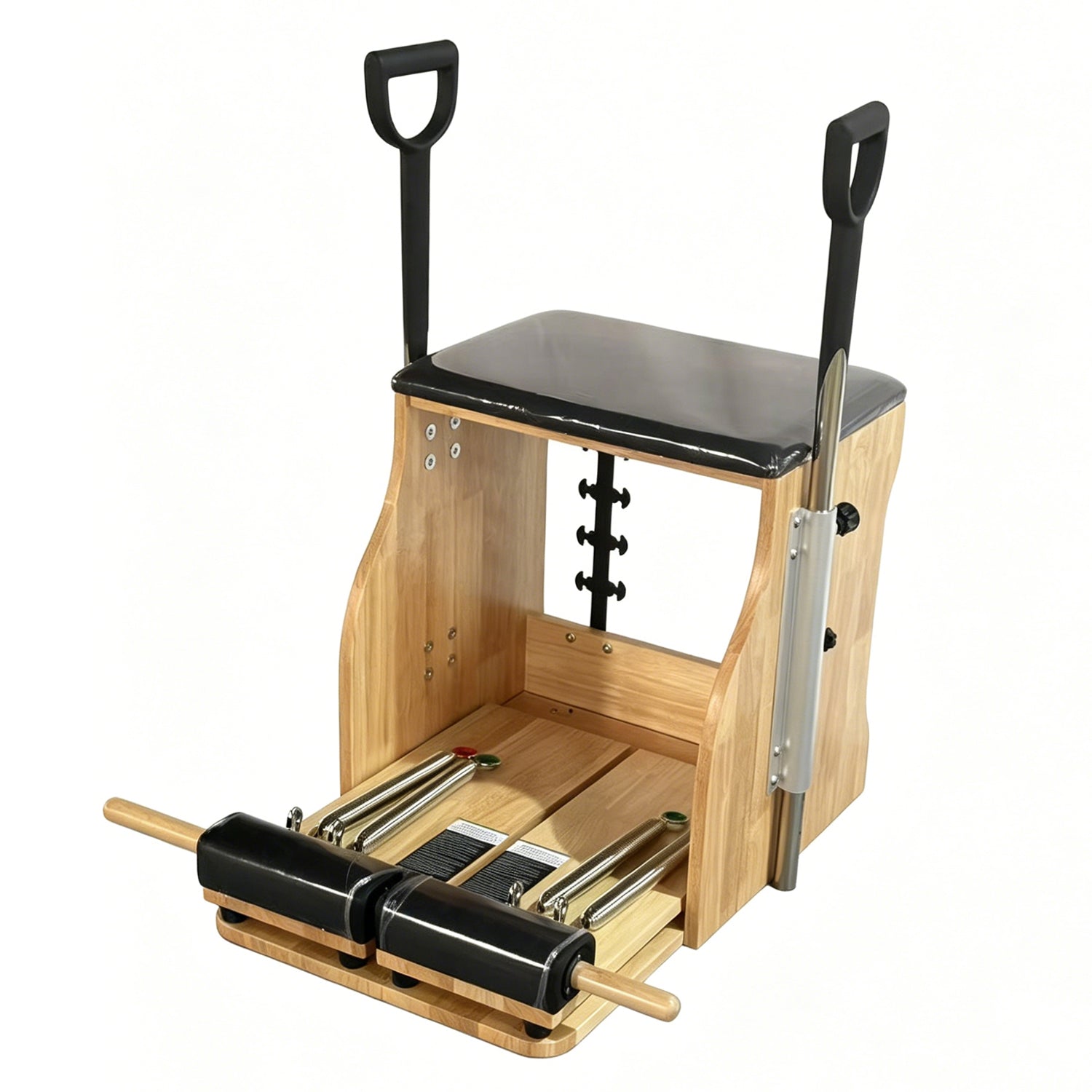 Wooden Pilates Chair – Compact Dual Handle Wunda Chair Yoga Pilates Split Pedal Stability Chair