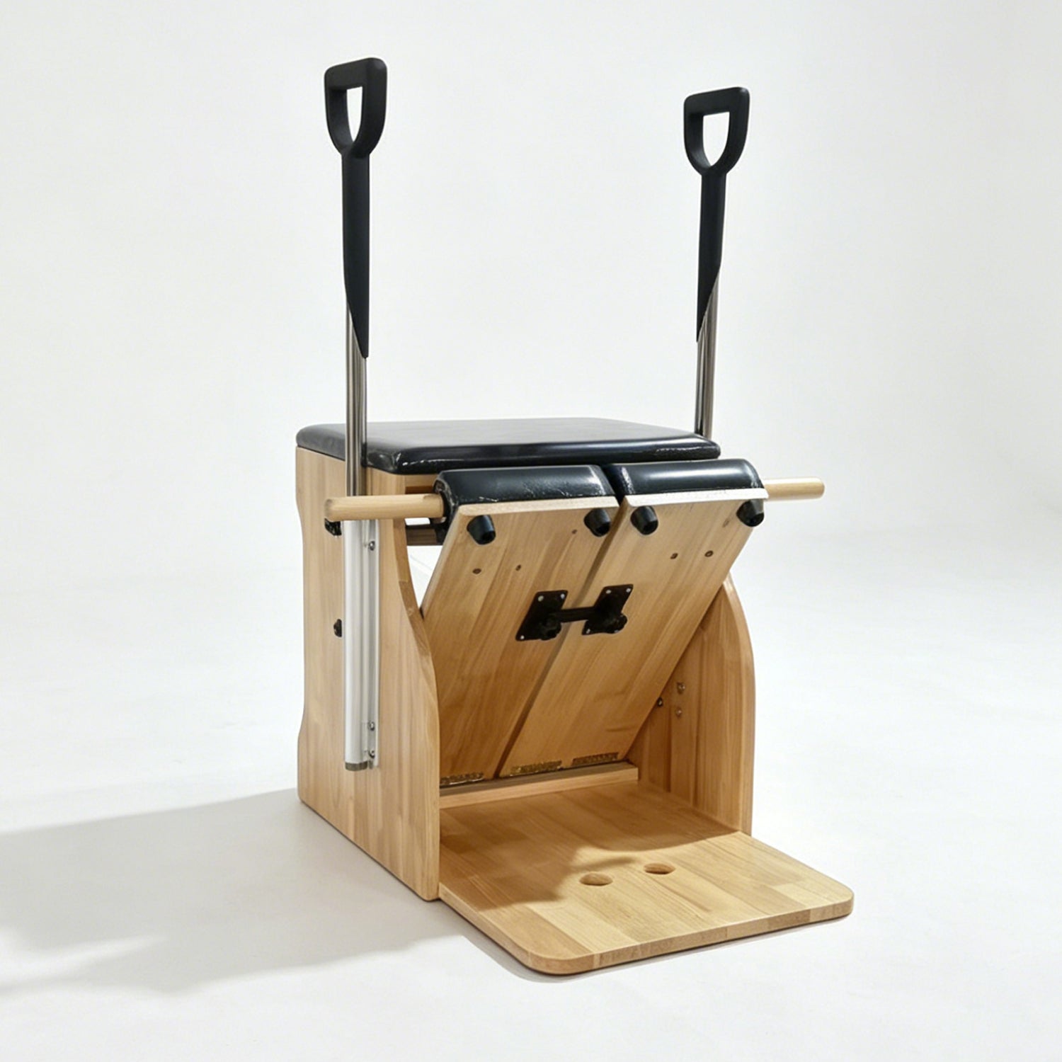 Wooden Pilates Chair – Compact Dual Handle Wunda Chair Yoga Pilates Split Pedal Stability Chair