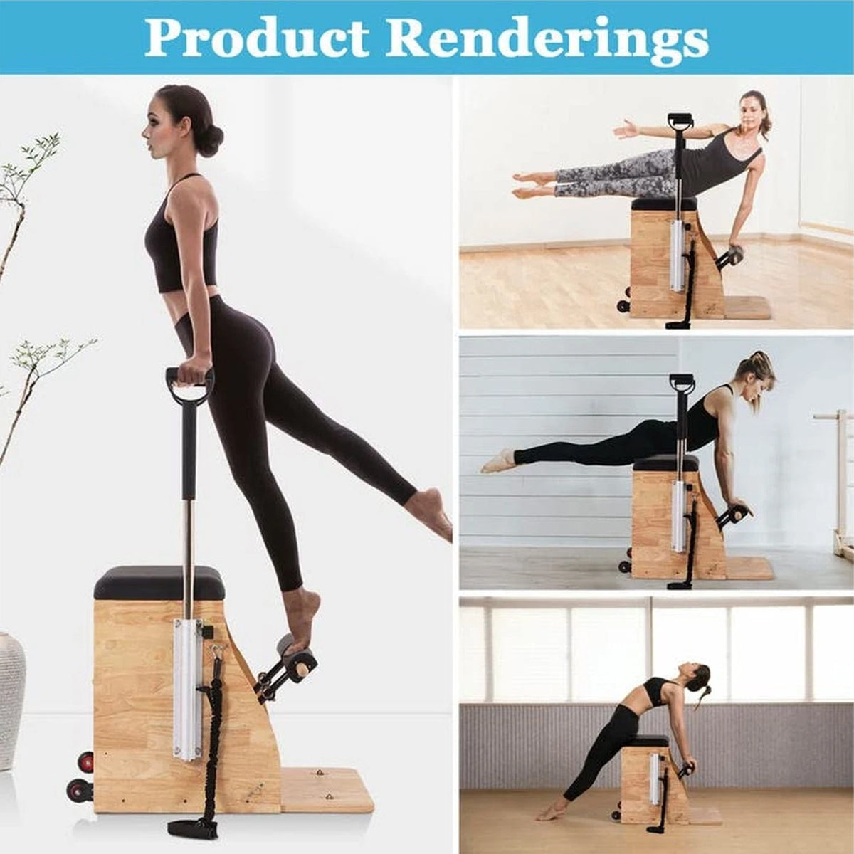 Pilates Chair Pilates Reformer Machine for Home Stability Pilates Pro Chair Equipment Yoga Pilates Fitness Trainer Wunda Chair