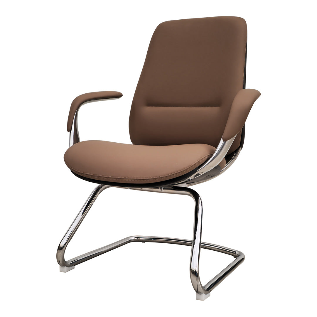 PU leather High Back Office Chair - Brown-GCC Home Center