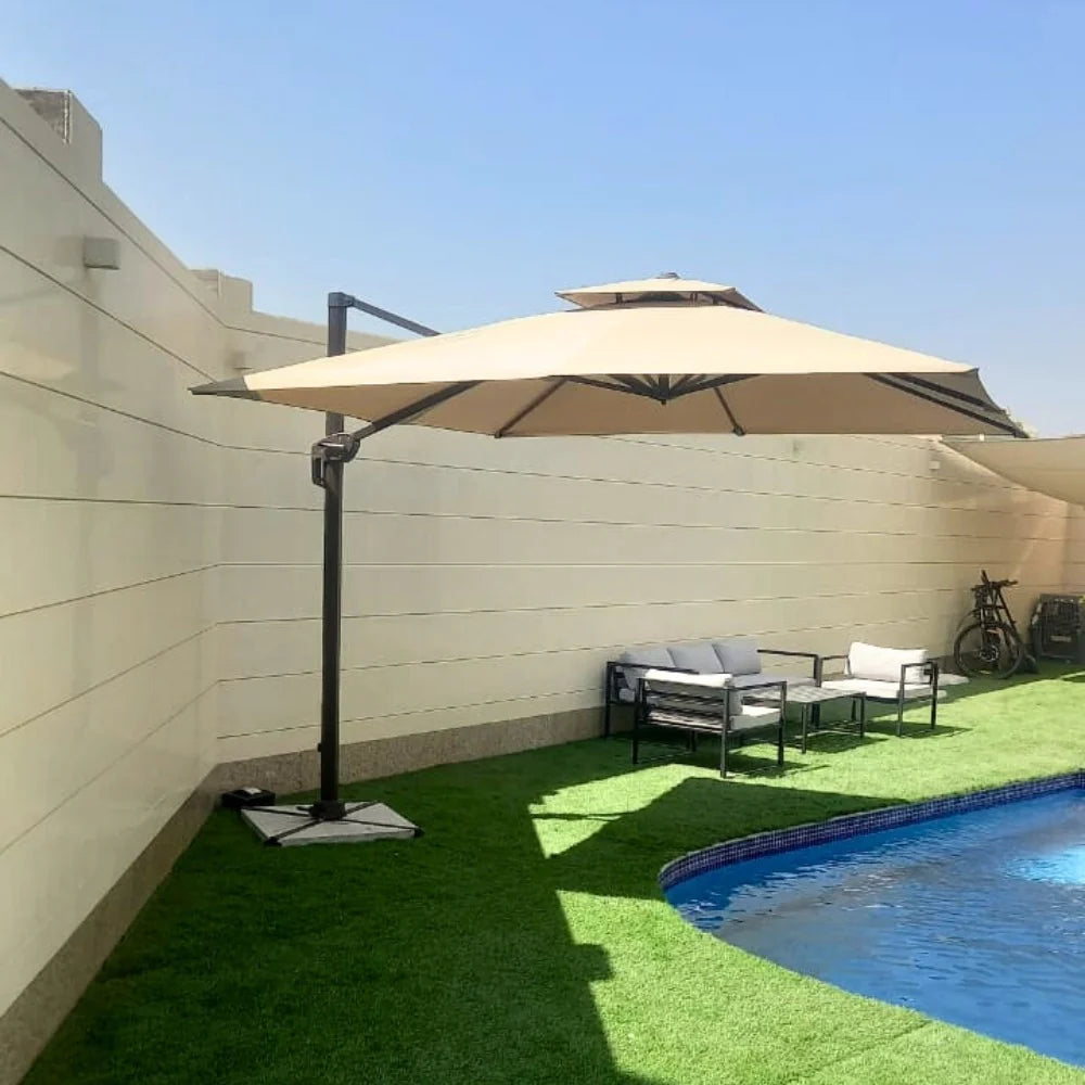 Garden Umbrella with Marble Base-GCC Home Center