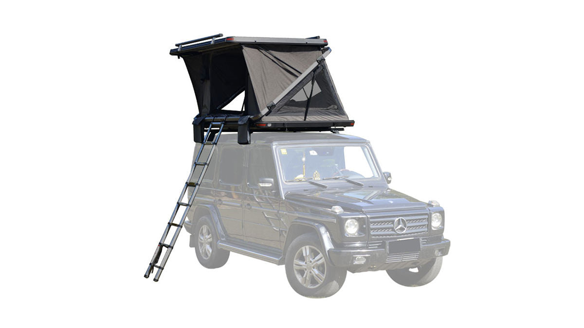 Wild Land Z Style Quick Set up Roof Top Tent Hard Shell Outdoor Camping Offroad 4WD RTT with Roomy Space Fit for 2-3 Peoples