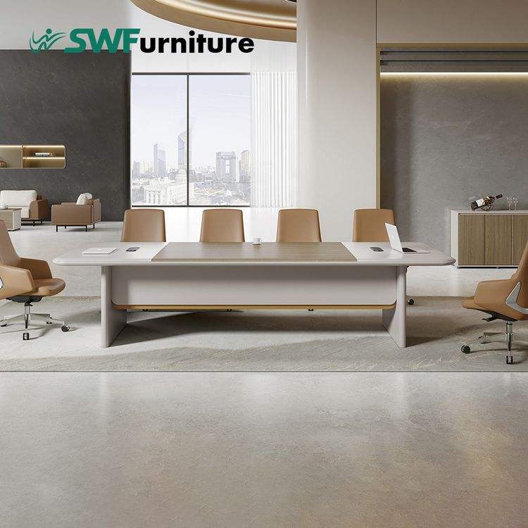 Meeting Table Office Wooden Modern Conference Luxury Large Executive Boardroom Table Environmentally-Friendly Materials 320*120cm