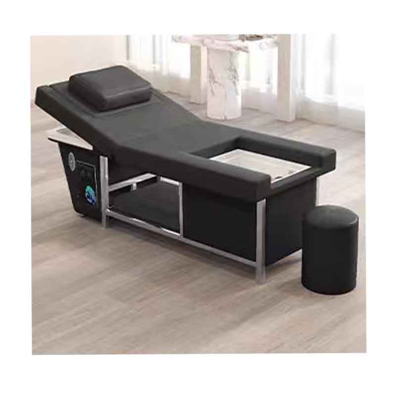 European Style Adjustable Adult Reclining Shampoo Bed Simple Modern Furniture for Beauty Salon Air Back Washing Shampoo Chair