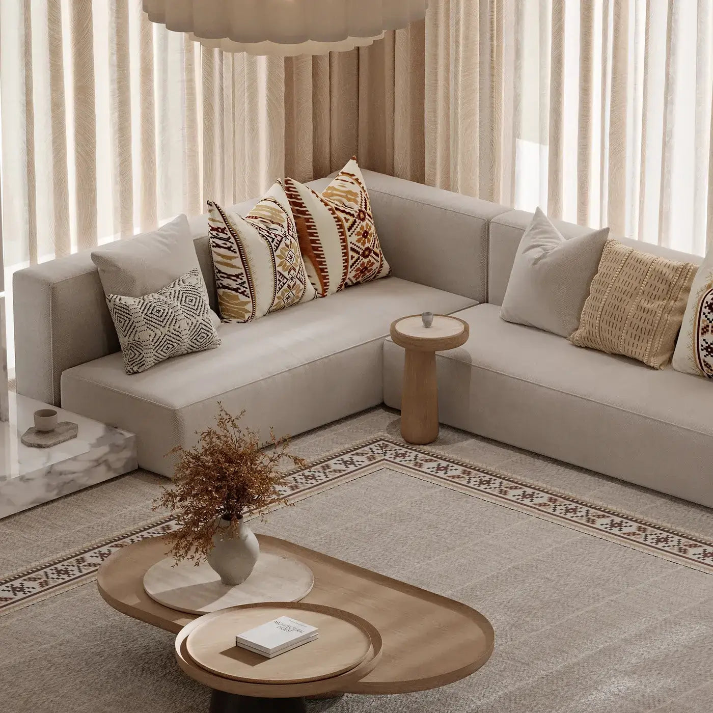 Elegant Solid Wood Classic Arabic Majlis