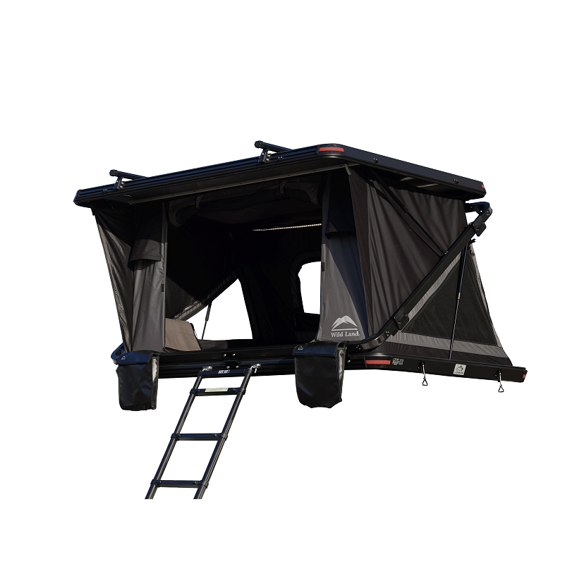Wild Land Z Style Quick Set up Roof Top Tent Hard Shell Outdoor Camping Offroad 4WD RTT with Roomy Space Fit for 2-3 Peoples