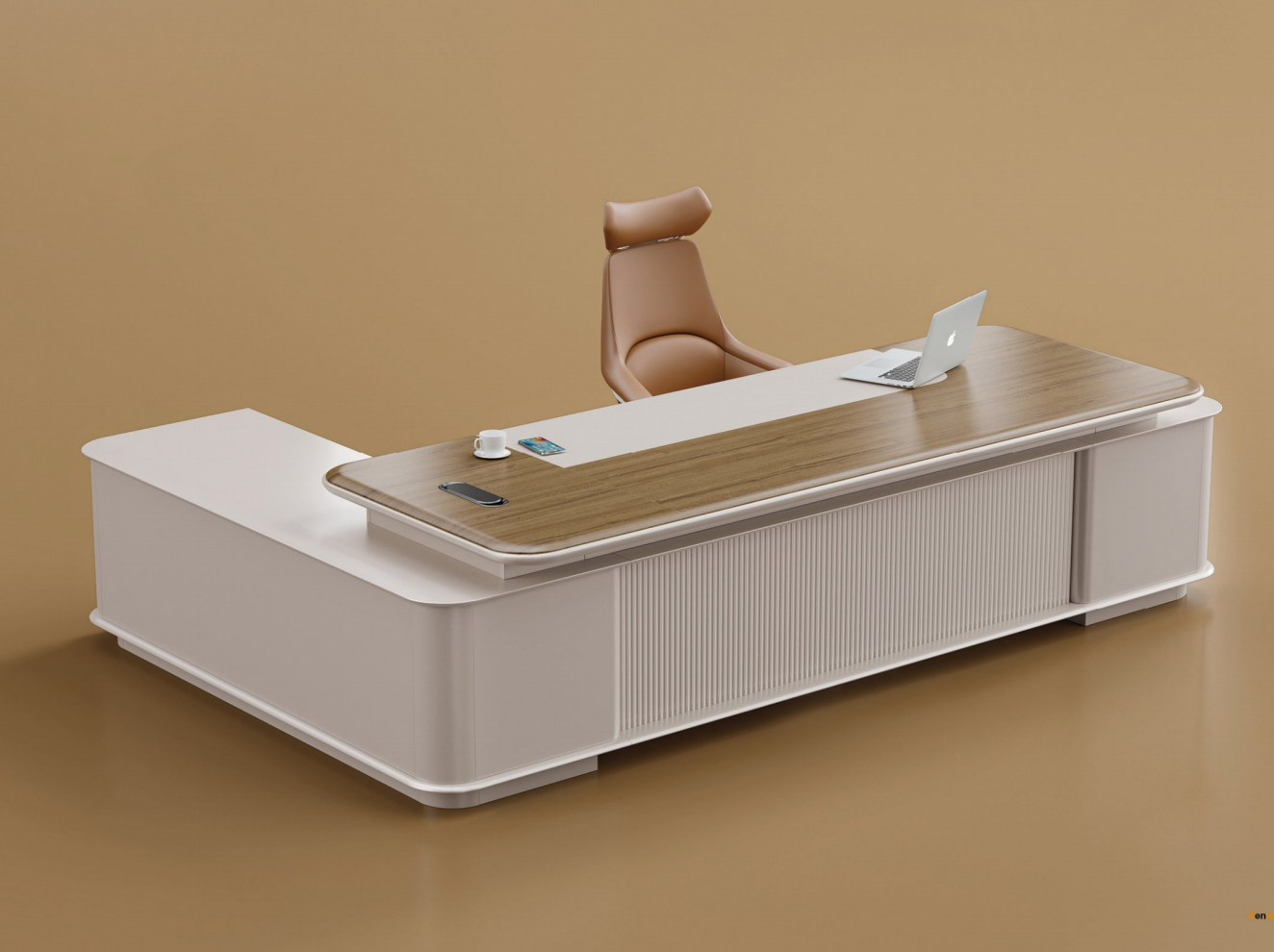 COOLBABY Luxury L Shaped Desk Office Furniture Minimalist Workbench Modern CEO Office Executive Desk  280*210 cm