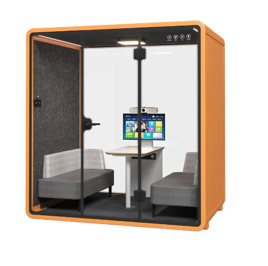 Quartet Silence Booth, 4 Person Silence Pod, Office Soundproof Booth-GCC Home Center