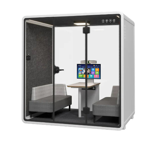 Quartet Silence Booth, 4 Person Silence Pod, Office Soundproof Booth-GCC Home Center