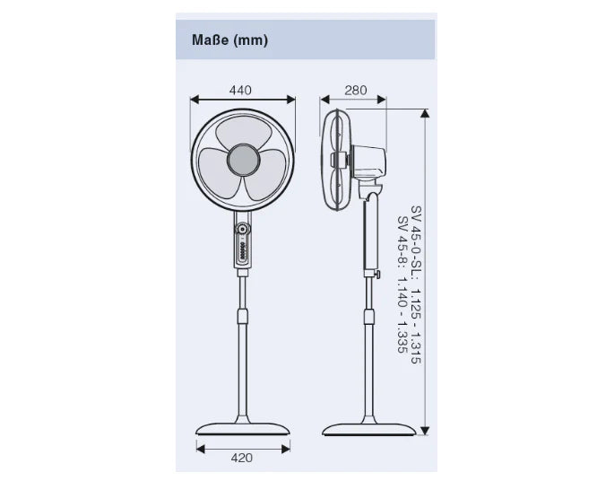 White Matt Pedestal Fan, Height Adjustable Up To 1315 mm