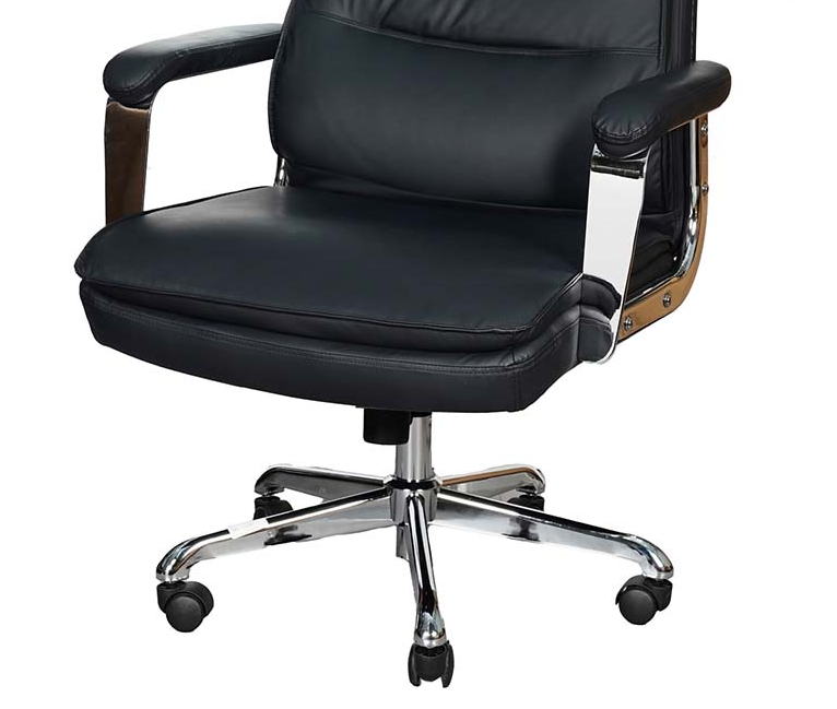 Ergonomic Design High Back Leather Office Chair With Height Adjustable And Swivel Wheels-GCC Home Center