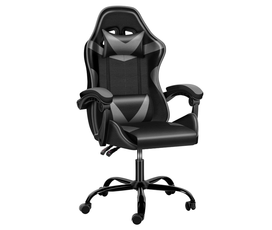 Gaming Chair Swivel Tilt Tension Adjustable PU Leather High Back Chair-GCC Home Center
