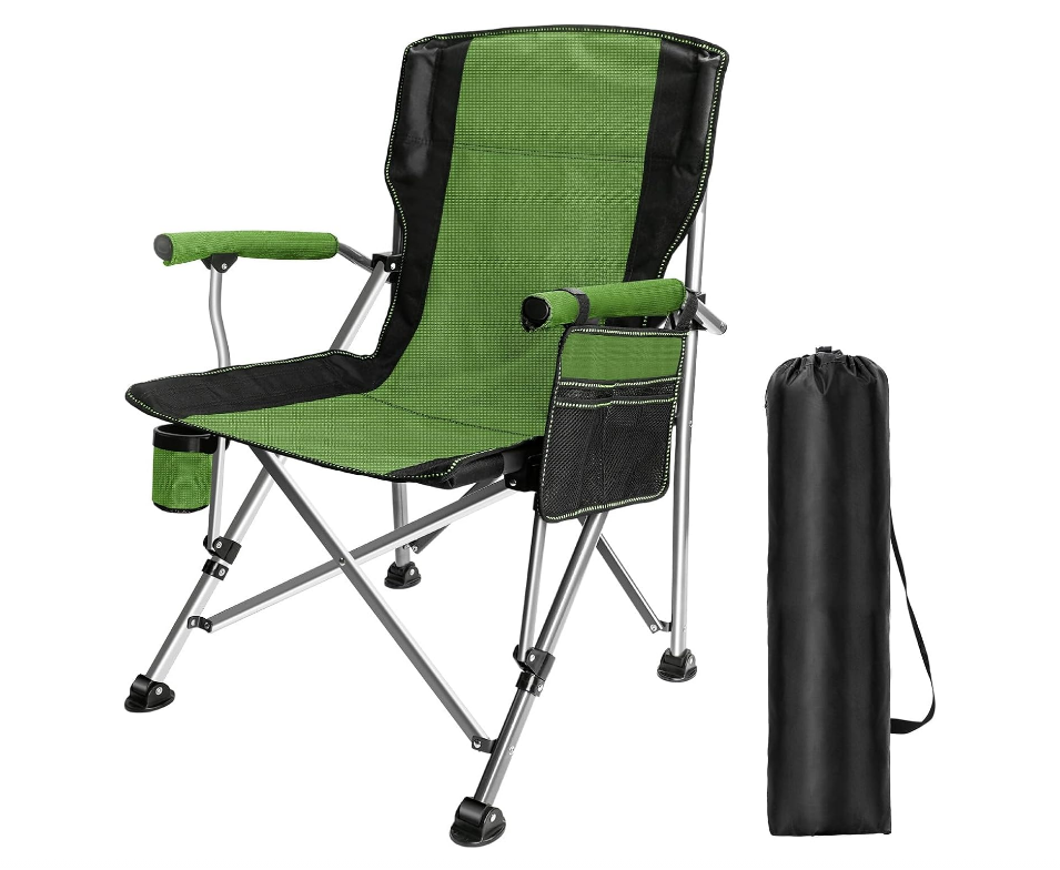 Folding Camping Chair Portable Outdoor Beach Chair, Heavy Duty Foldable Lawn Chair, Collapsible Lightweight Camp Chair-GCC Home Center