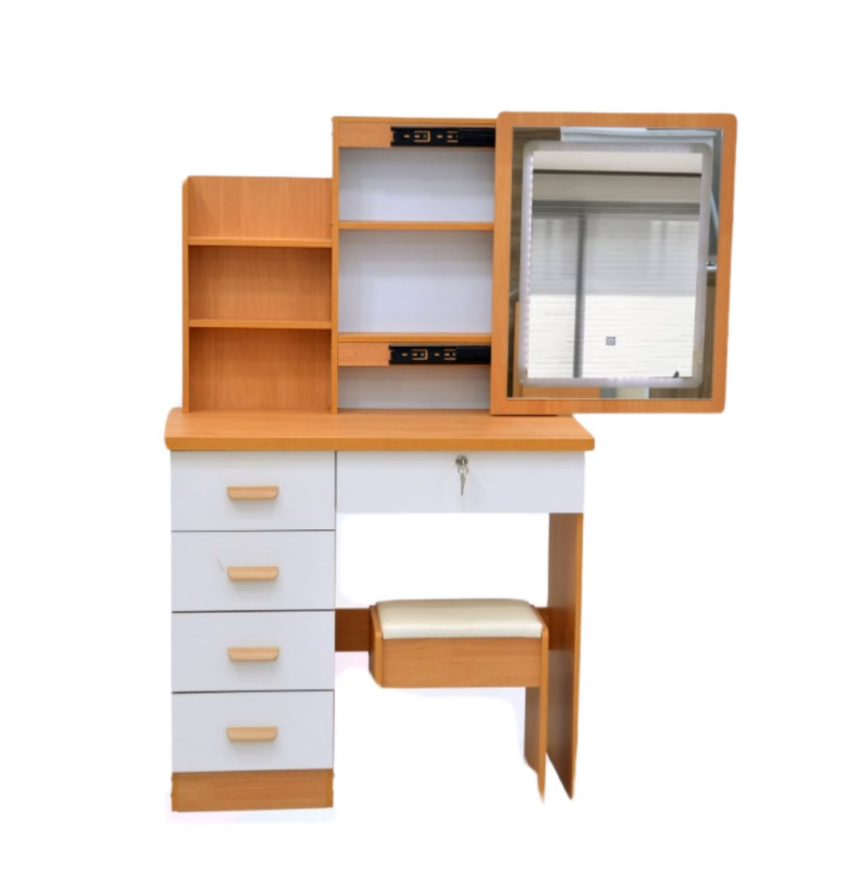 Makeup Vanity Desk Dressing Table-Oak White-GCC Home Center