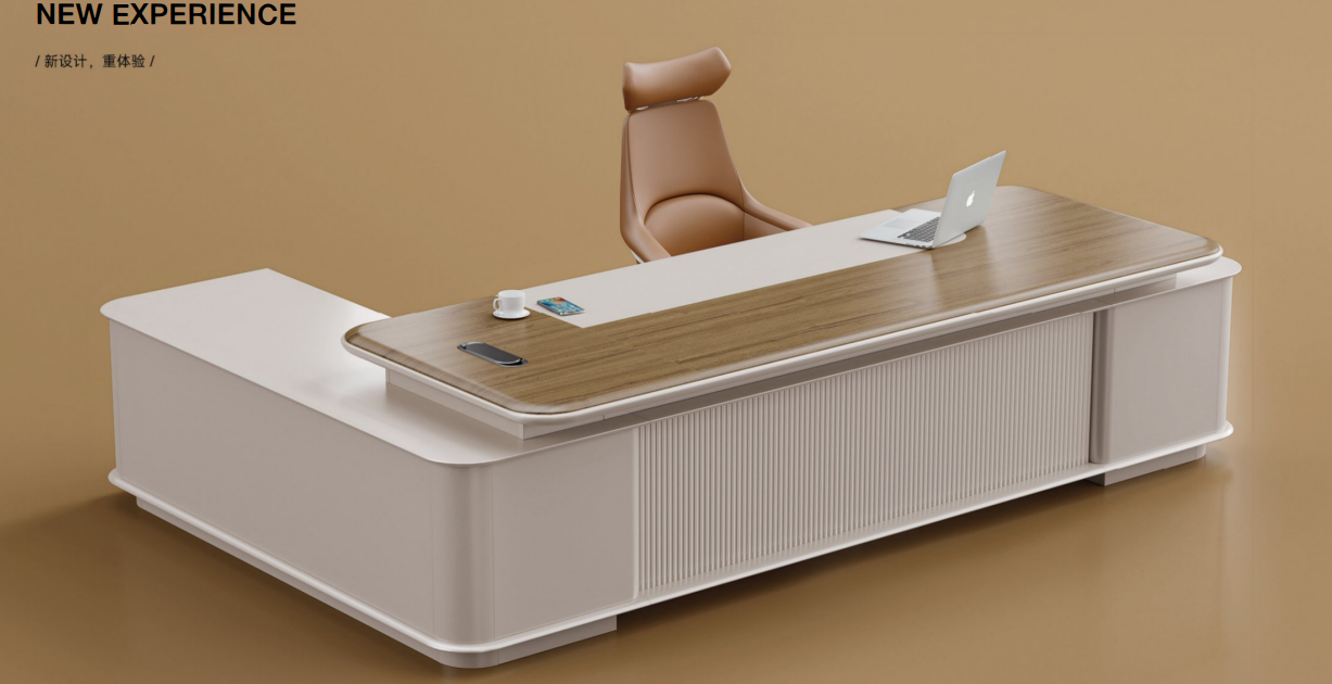 COOLBABY Luxury L Shaped Desk Office Furniture Minimalist Workbench Modern CEO Office Executive Desk  280*210 cm