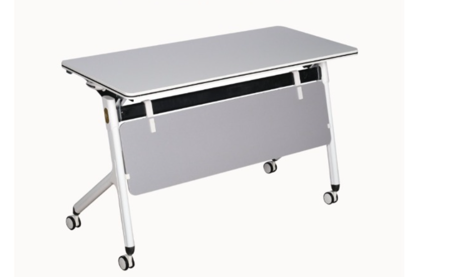 Folding Table Office Meeting Table, Portable Storage Conference Table Seminar Training Table With Heavy-duty Frame And 360 ° Wheels, Save Space(47x22x30in/120x55x75cm)