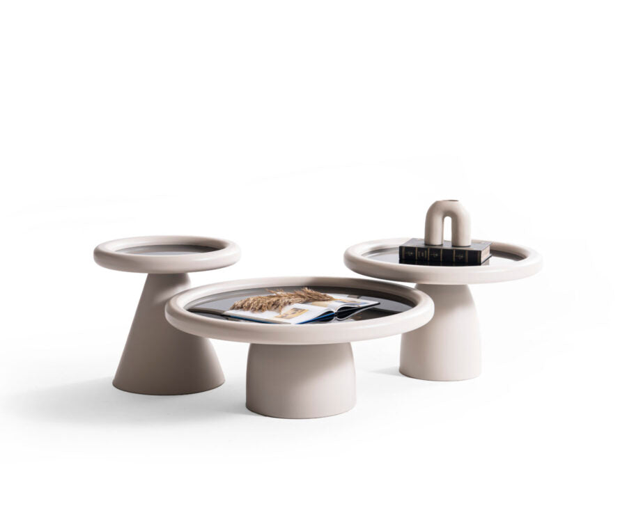 Gold Black Coffee Table Set – Modern Elegance in Three Sizes