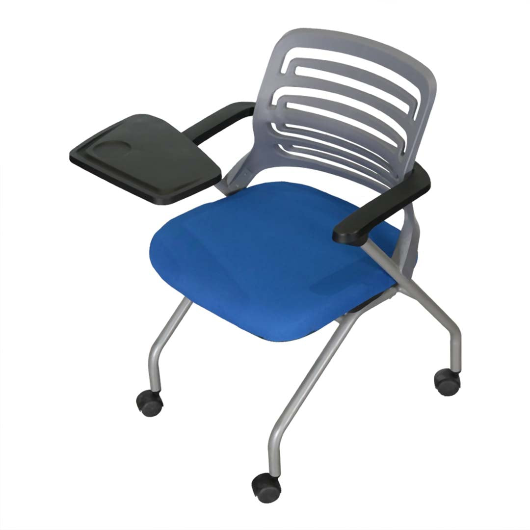 Training Chair with Writing Pad And Metal Legs, Curved Back Chair-GCC Home Center