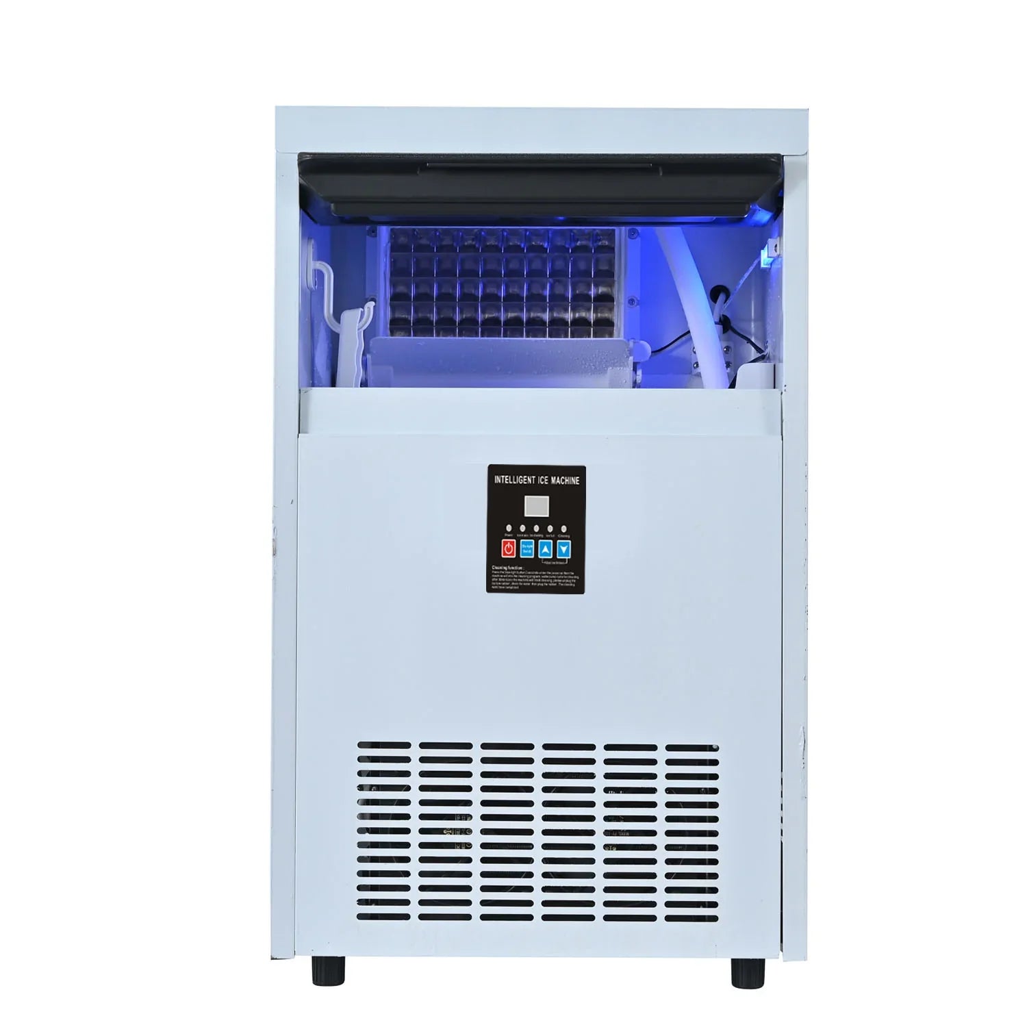 Commercial Ice Maker Machine, 135-145 KGS/24H Stainless Steel under Counter Ice Machine with 20KGS Ice Storage Capacity, for/Restaurant/Bar/Coffee Shop