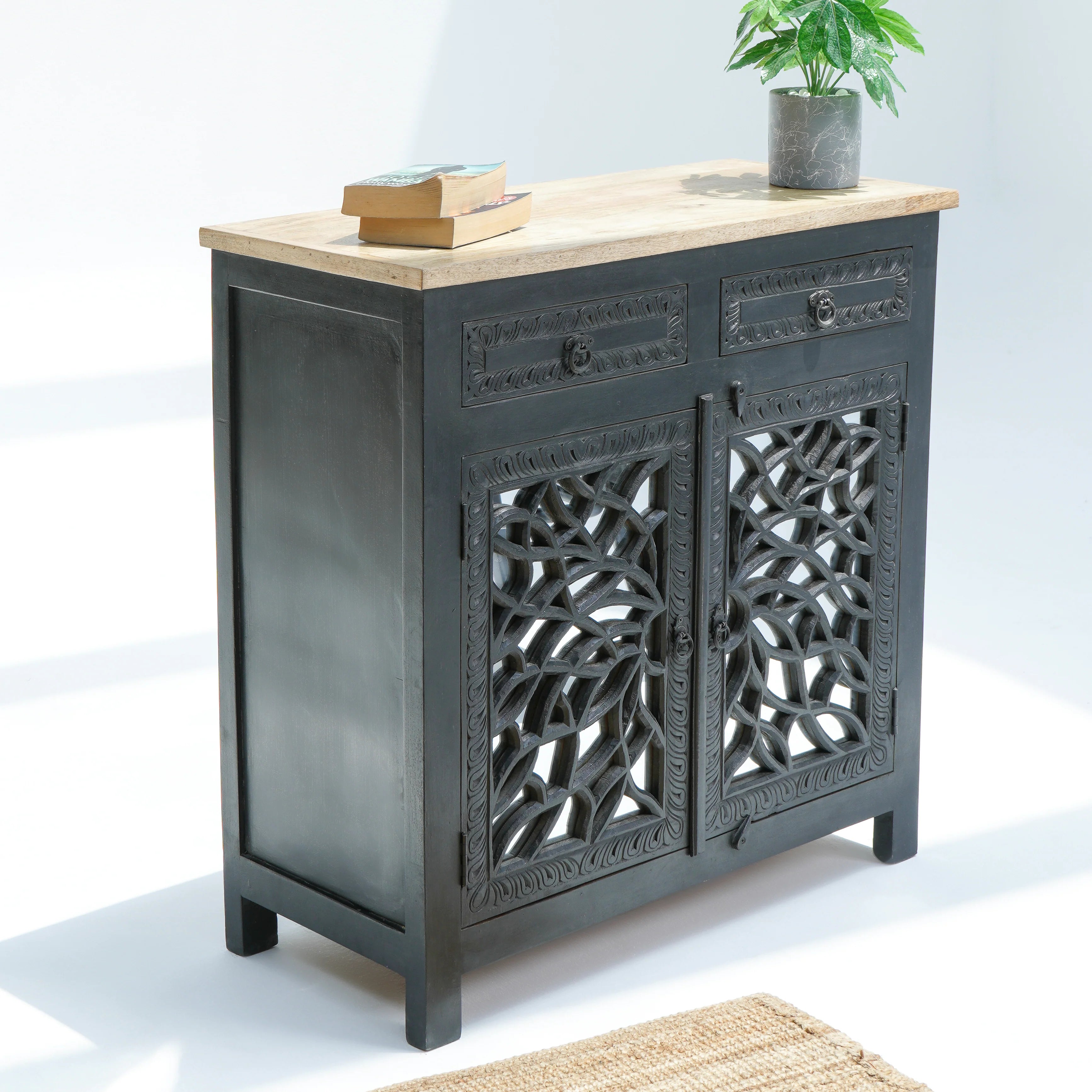 Elegant Glass Door Sideboard