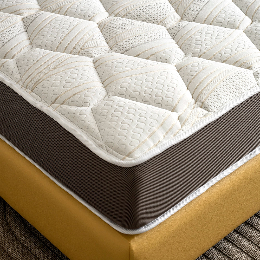 Modern King Size Bed with Mattress – 180×200 cm - Solid Wood And PU