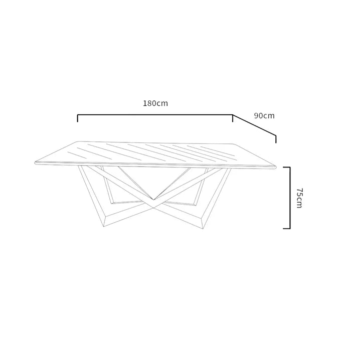 Elegant Faux Marble Dining Table